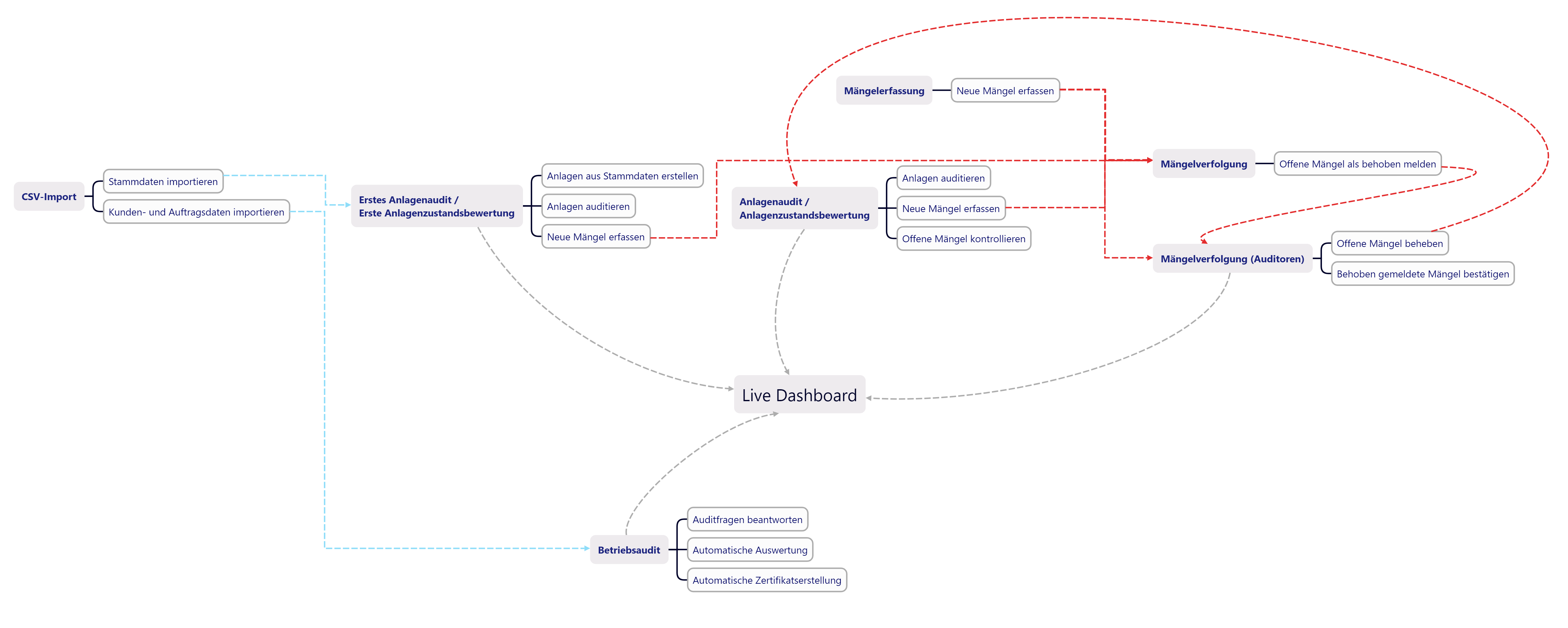 Finales Prozessdiagramm des digitalisierten Auditprozesses